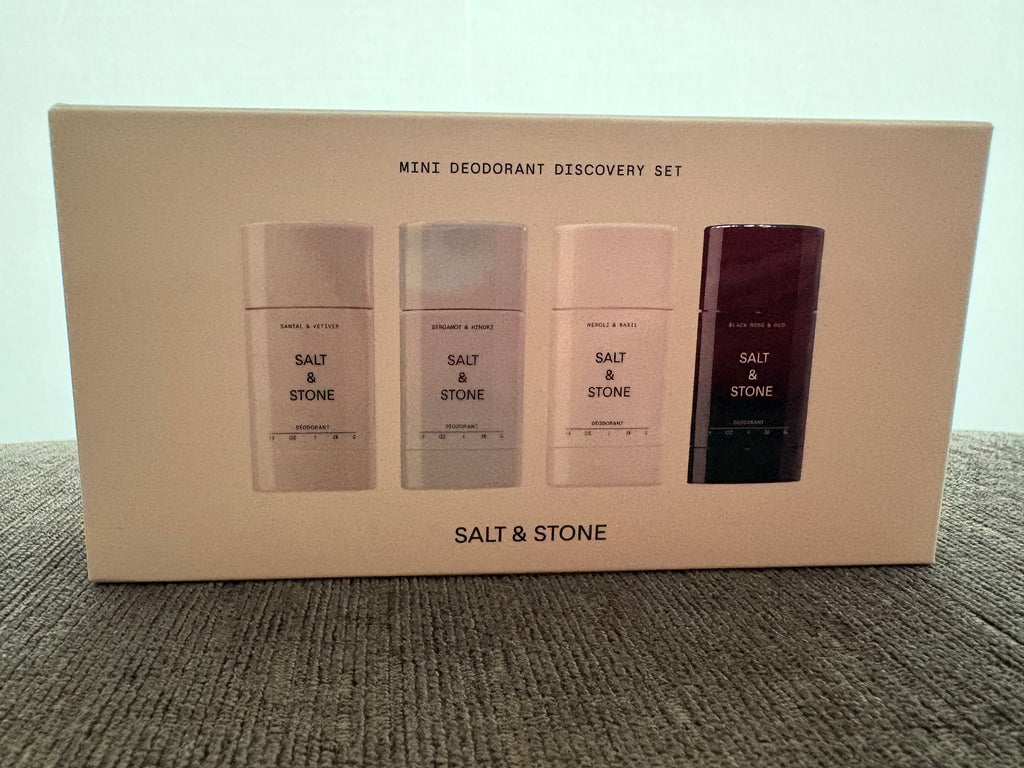 Salt & Stone Mini Deodorant Discovery Set 4 Pack Natural Travel Deodorants
