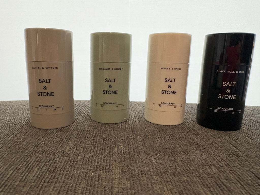 Salt & Stone Mini Deodorant Discovery Set 4 Pack Natural Travel Deodorants