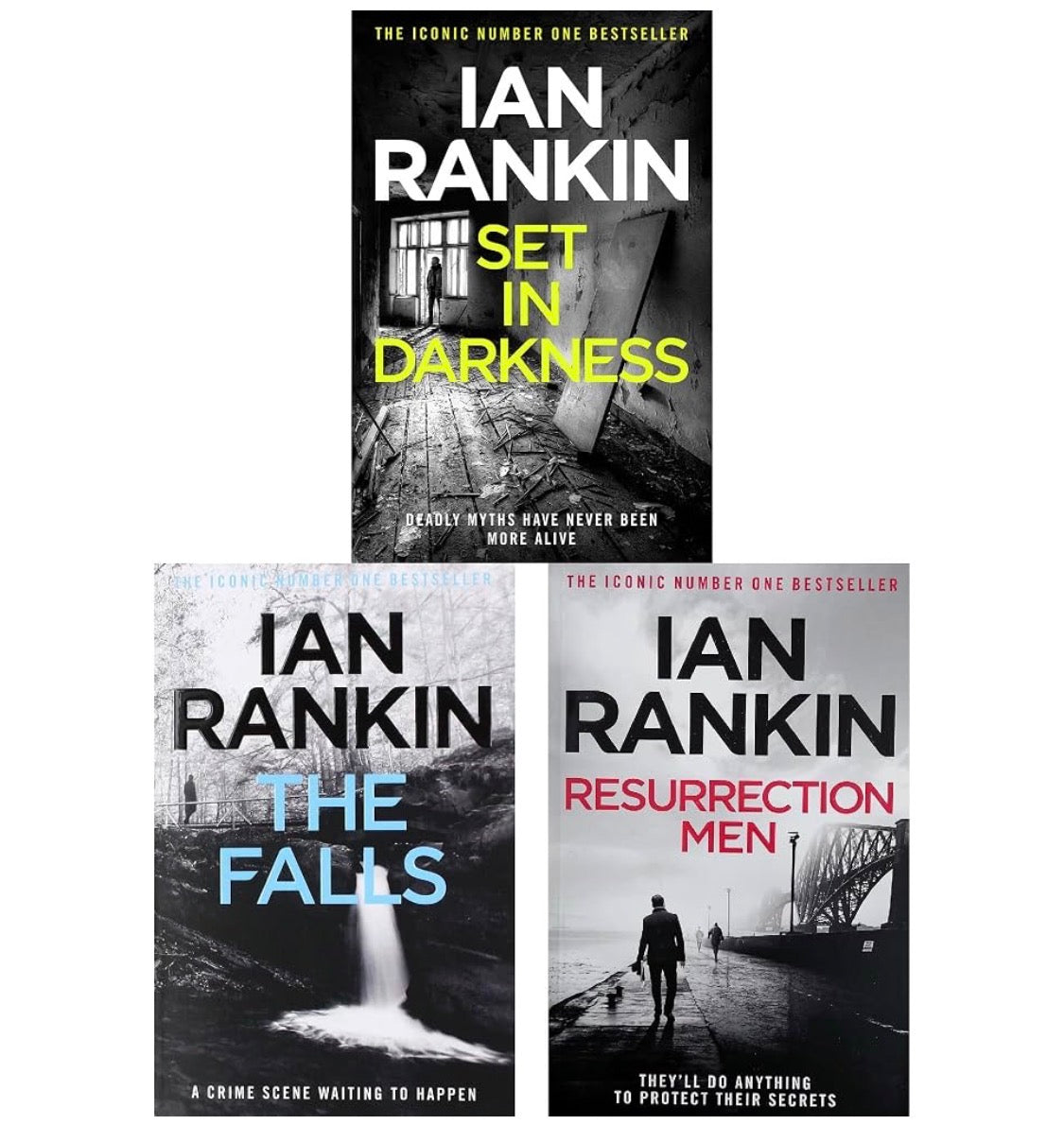 Rebus Dark Heart Collection by Ian Rankin: Set In Darkness, The Falls & Resurrection Men - Political Secrets, Historical Mysteries & Going Undercover (3-Book Set)