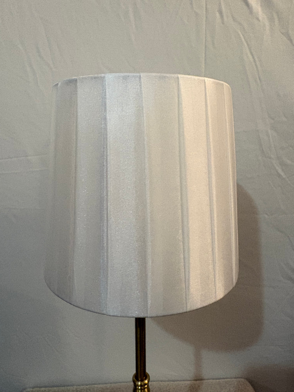 SILK WHITE PLEATED Rechargeable Cordless Table Lamp, 12-45 hours of lighting- Pleated Shade. [Energy Class F]